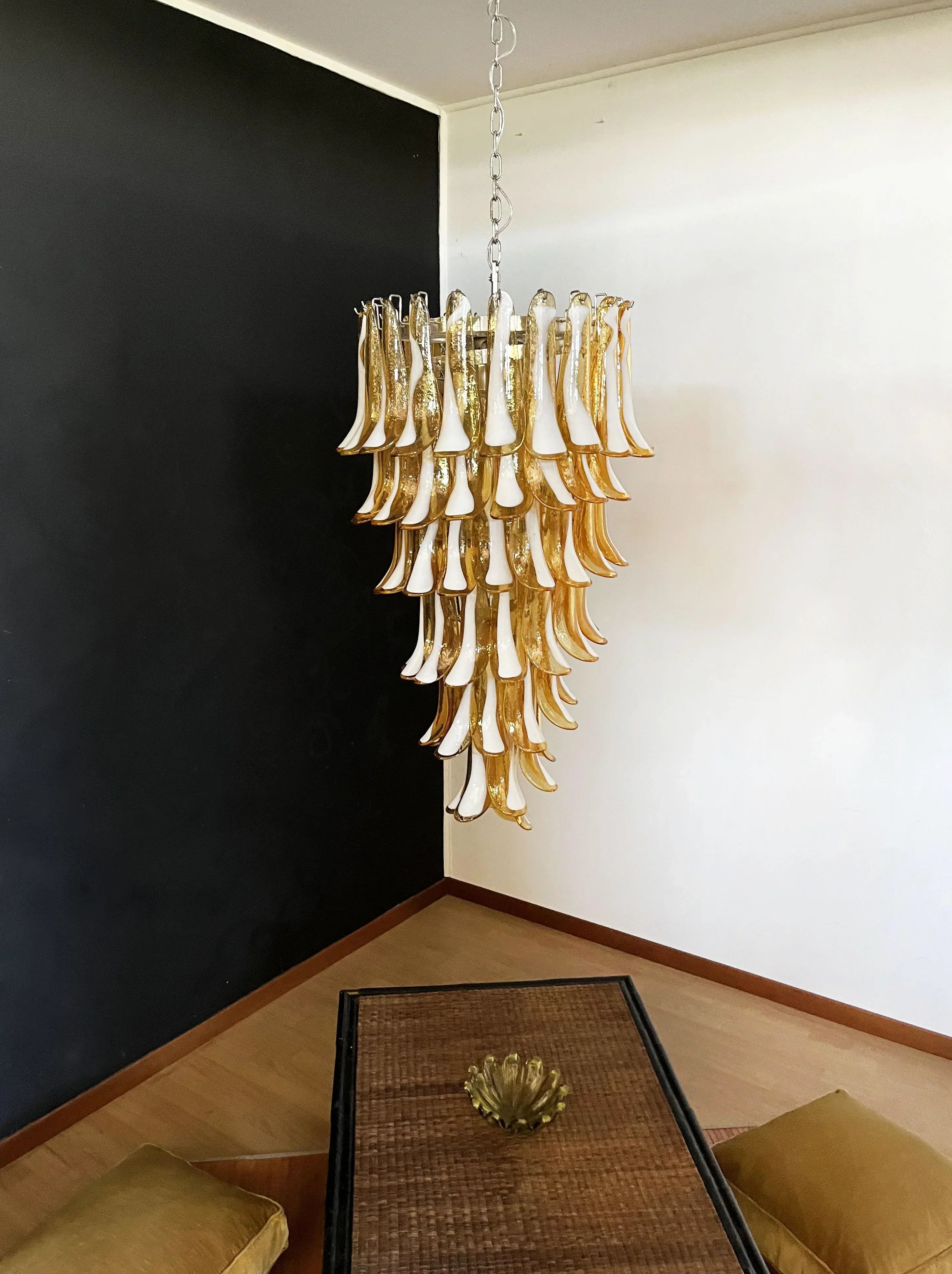 murano-style-amber-glass-petal-spiral-chandelier-handcrafted-elegant-pendant-light
