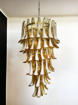 murano-style-amber-glass-petal-spiral-chandelier-handcrafted-elegant-pendant-light