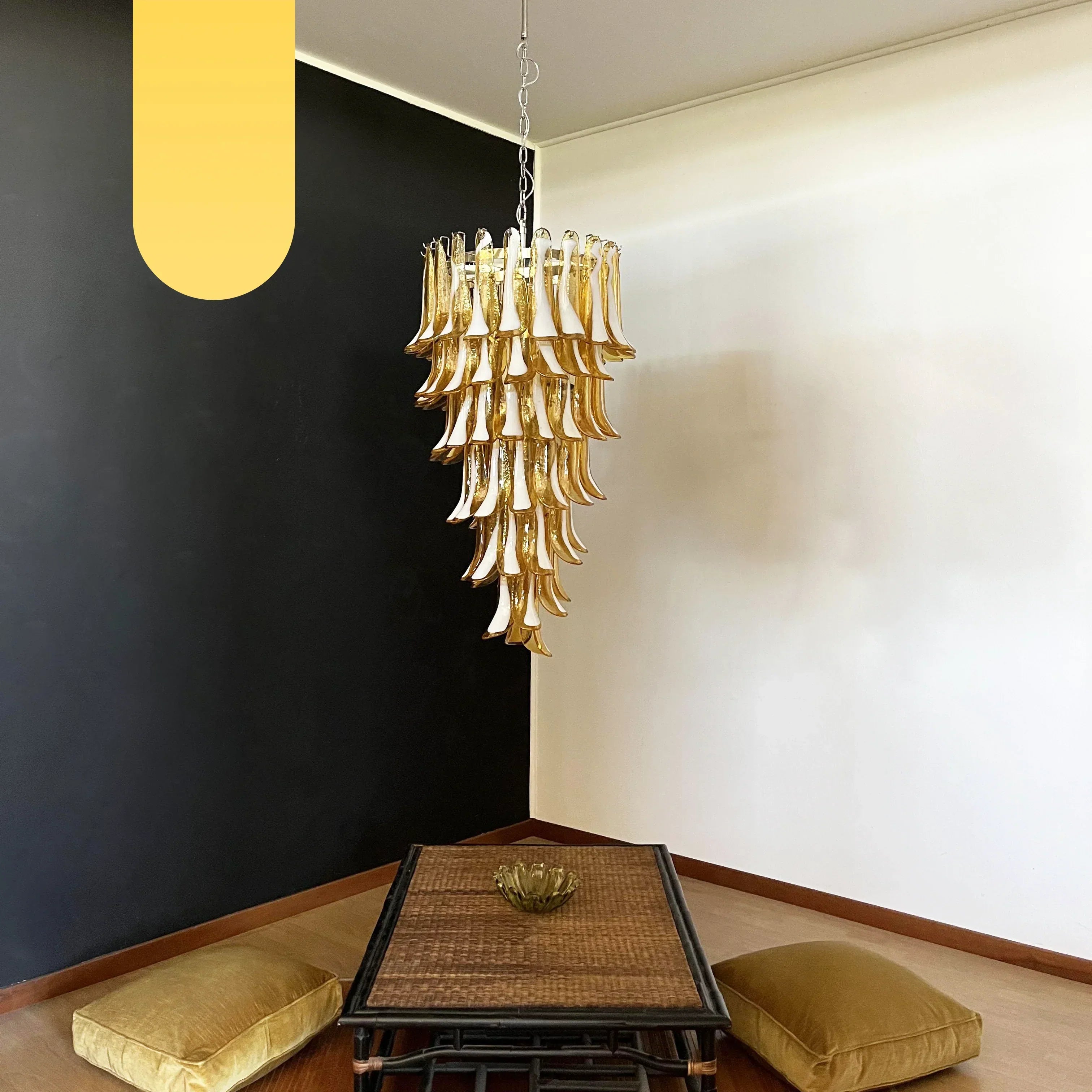 murano-style-amber-glass-petal-spiral-chandelier-handcrafted-elegant-pendant-light
