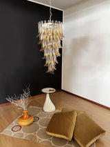murano-glass-petal-spiral-chandelier-luxury-transparent-glass-pendant-light
