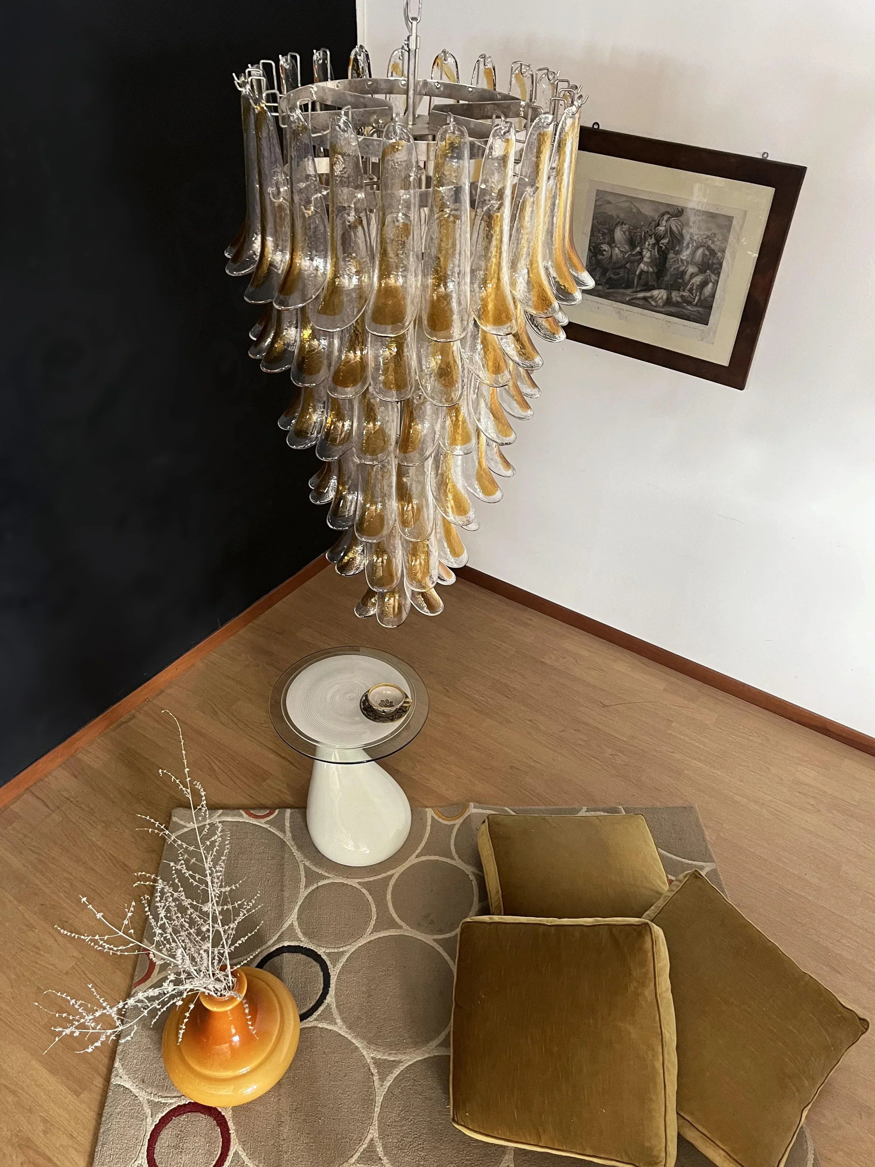 murano-glass-petal-spiral-chandelier-luxury-transparent-glass-pendant-light