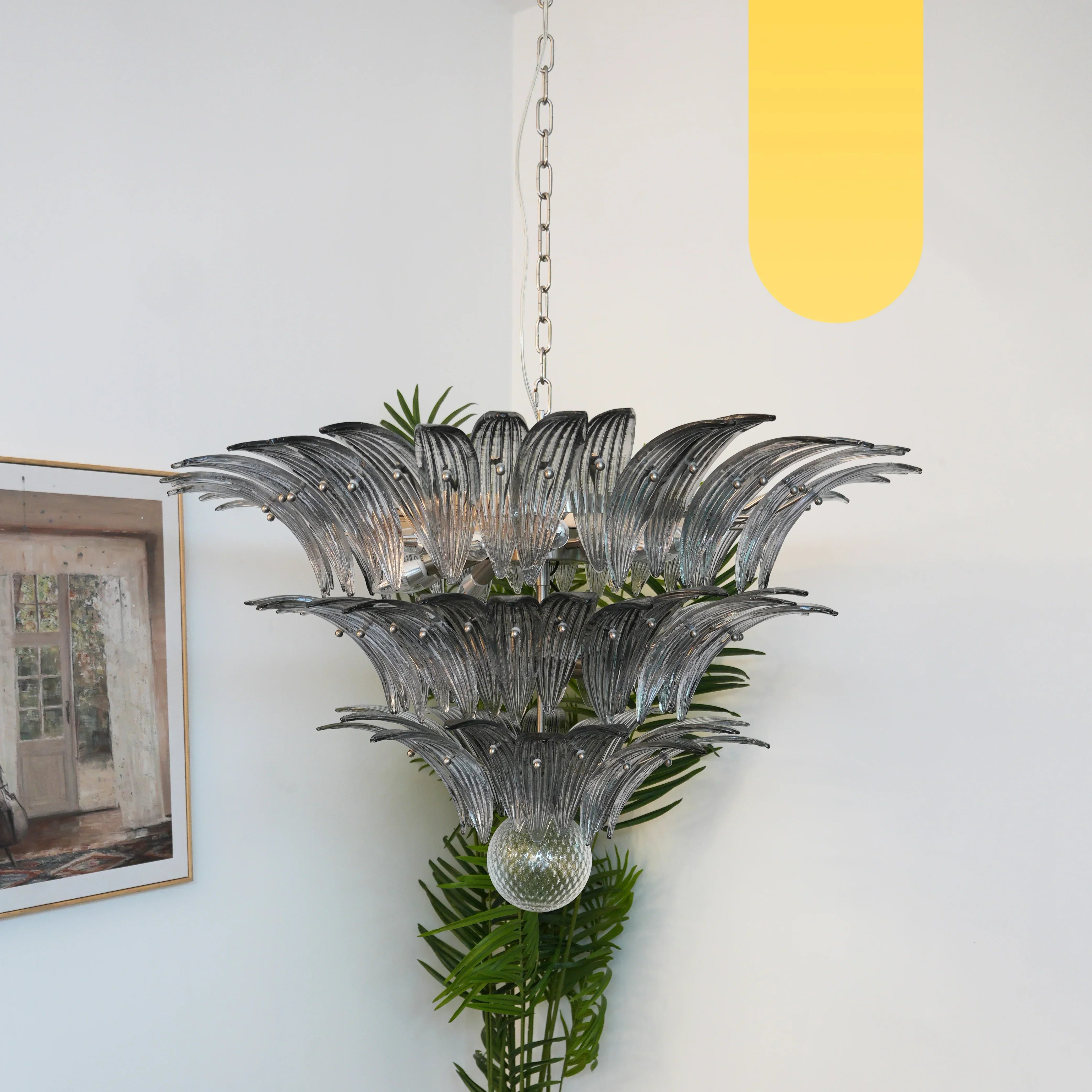 elegant-murano-style-smoked-glass-palmette-chandelier-for-modern-luxury-interiors