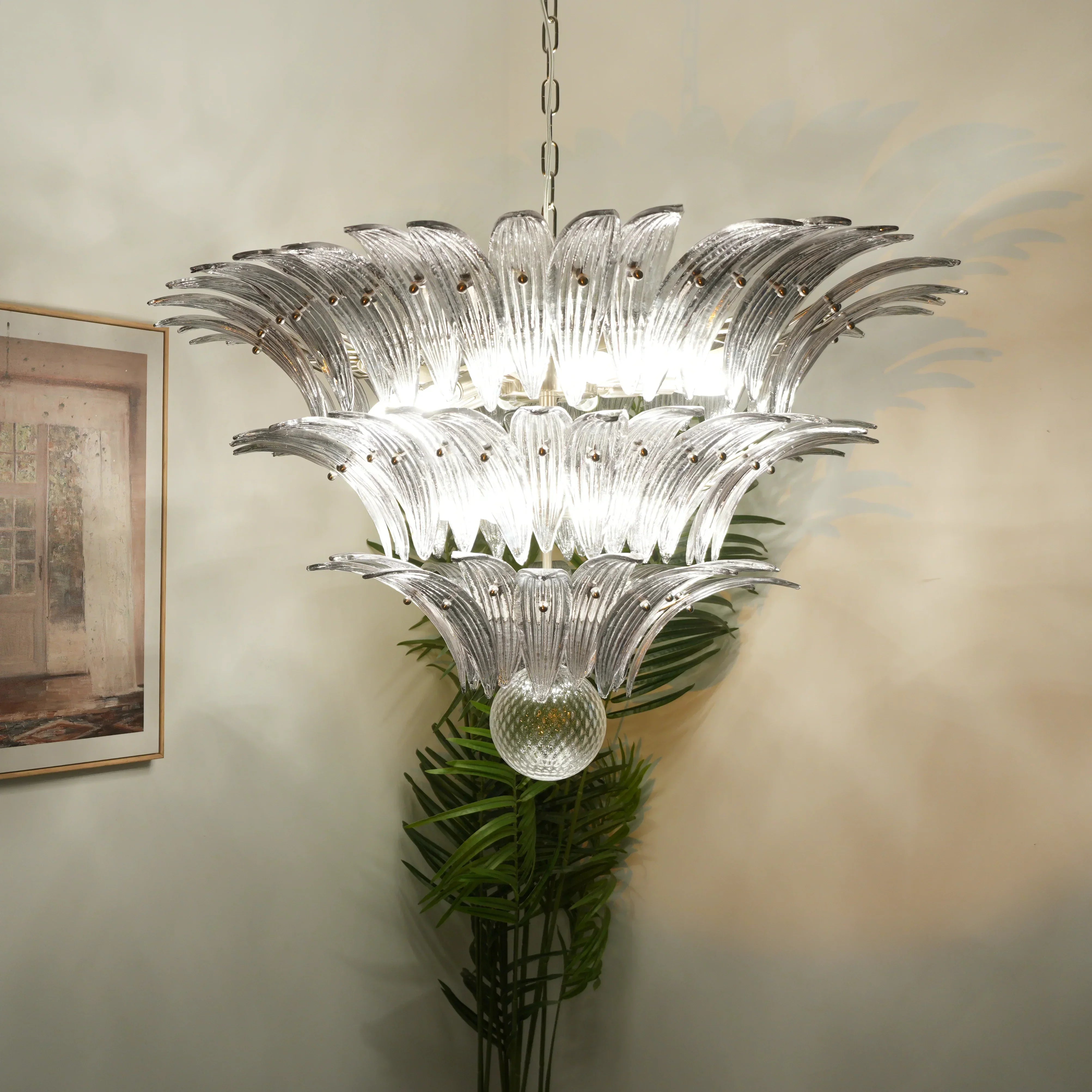 elegant-murano-style-smoked-glass-palmette-chandelier-for-modern-luxury-interiors