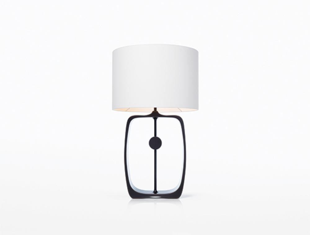 Modern Bell Pepper Sculptural Metal Table Lamp with Fabric Shade for Contemporary Bedside Lighting