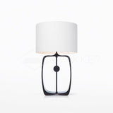 Modern Bell Pepper Sculptural Metal Table Lamp with Fabric Shade for Contemporary Bedside Lighting