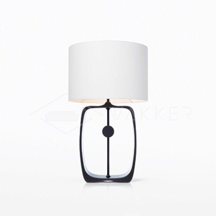 Modern Bell Pepper Sculptural Metal Table Lamp with Fabric Shade for Contemporary Bedside Lighting