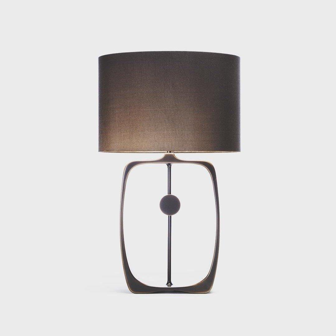 Modern Bell Pepper Sculptural Metal Table Lamp with Fabric Shade for Contemporary Bedside Lighting