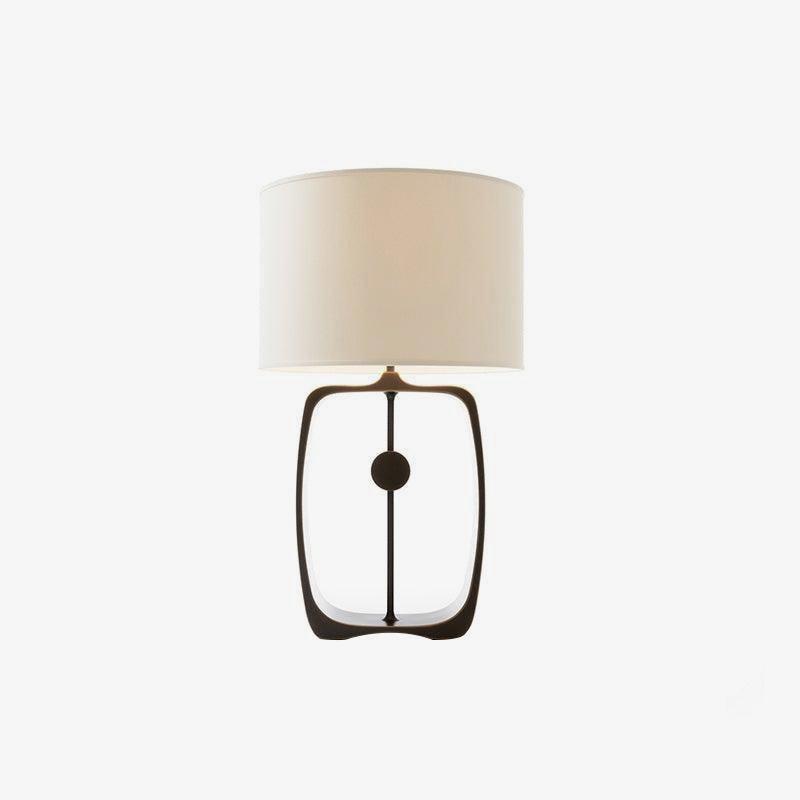 Modern Bell Pepper Sculptural Metal Table Lamp with Fabric Shade for Contemporary Bedside Lighting