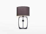 Modern Bell Pepper Sculptural Metal Table Lamp with Fabric Shade for Contemporary Bedside Lighting