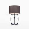 Modern Bell Pepper Sculptural Metal Table Lamp with Fabric Shade for Contemporary Bedside Lighting