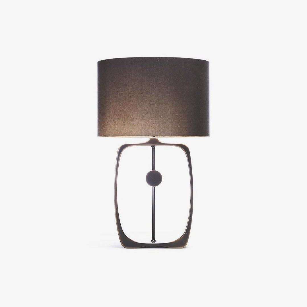 Modern Bell Pepper Sculptural Metal Table Lamp with Fabric Shade for Contemporary Bedside Lighting