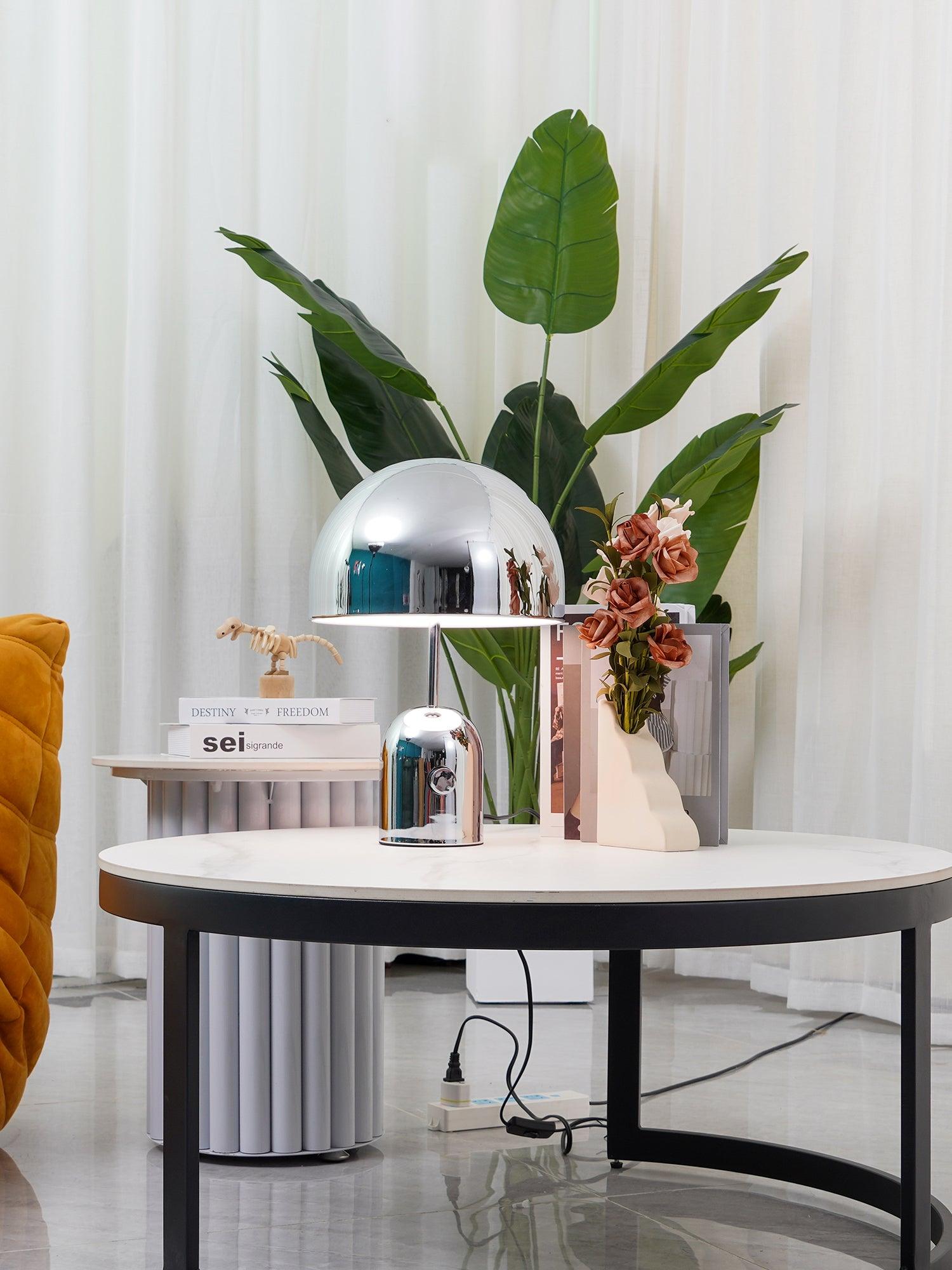 Modern Bell Domed Shade Desk Lamp Minimalist Metal Table Light for Office and Bedside