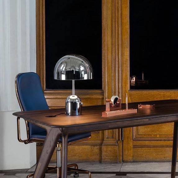 Modern Bell Domed Shade Desk Lamp Minimalist Metal Table Light for Office and Bedside
