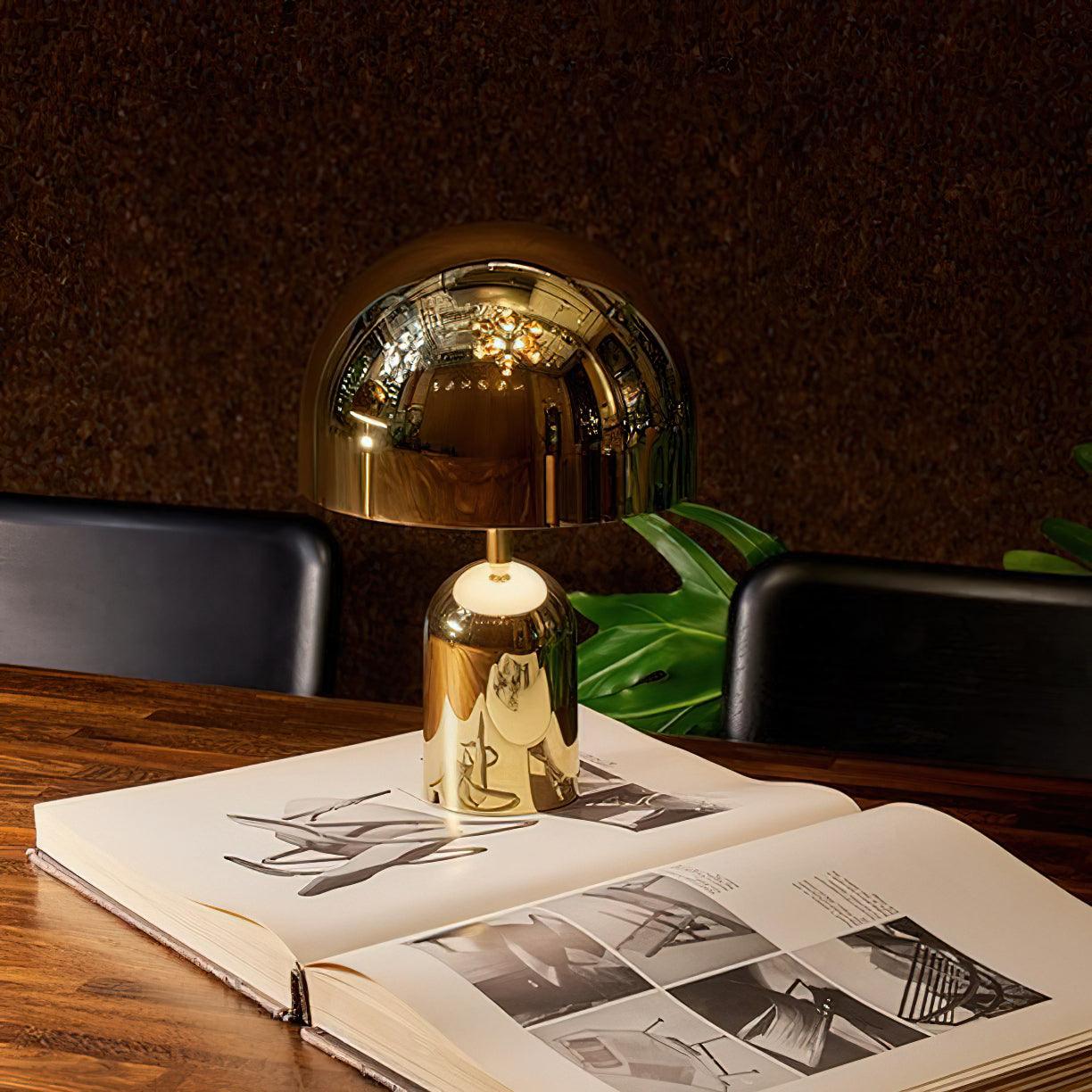 Modern Bell Domed Shade Desk Lamp Minimalist Metal Table Light for Office and Bedside