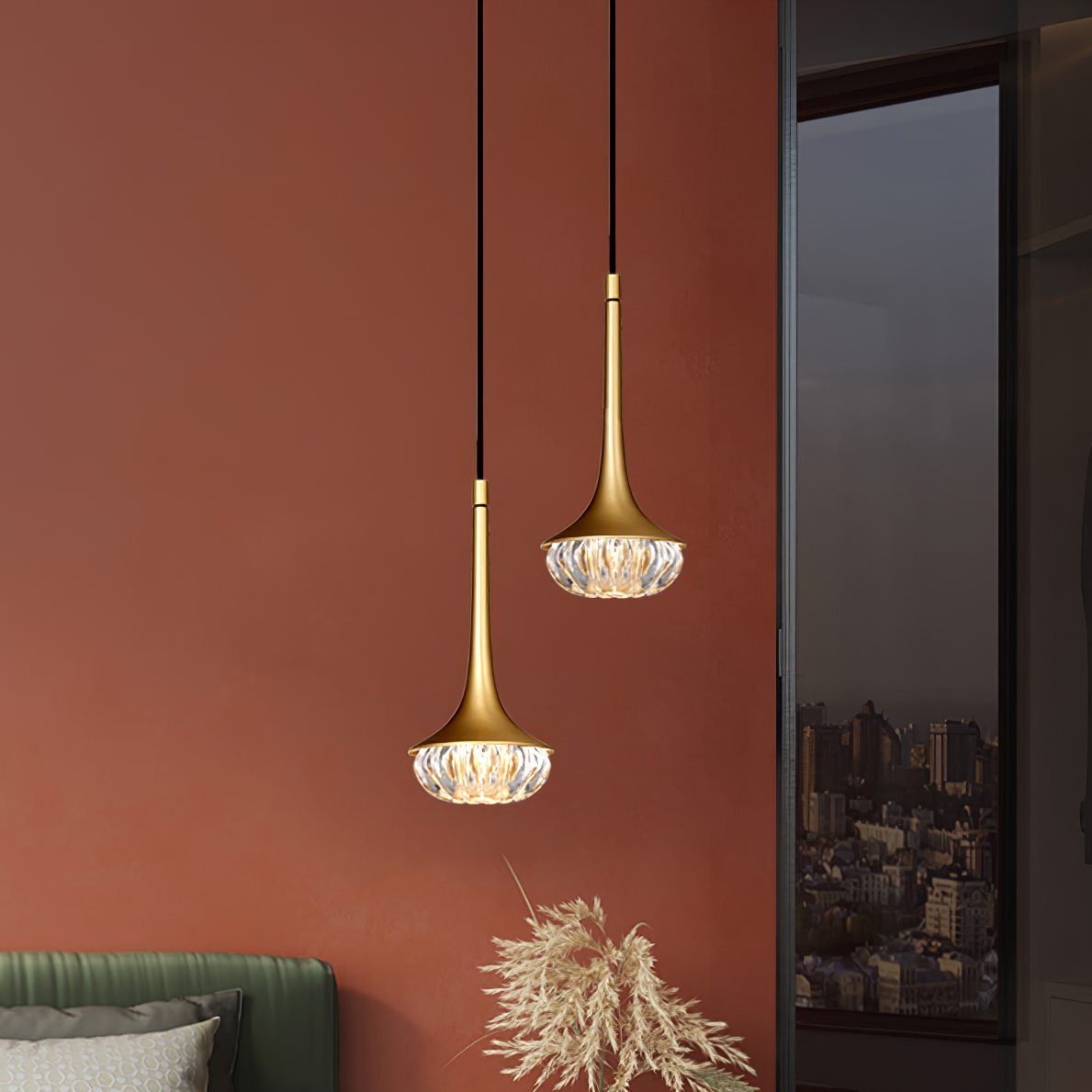 moroccan-style-patterned-glass-pendant-light-gold-teardrop-hanging-ceiling-fixture