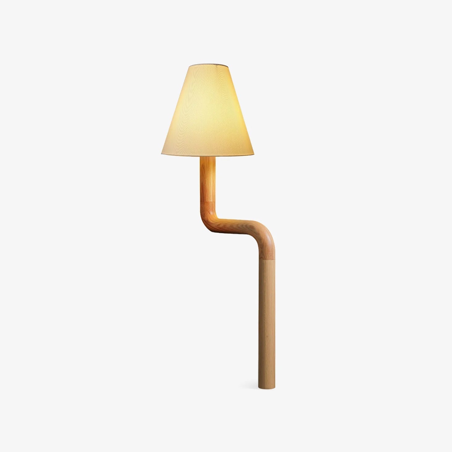 Modern Organic Bend Wood Table Lamp Minimalist Mid Century Bedside Desk Light