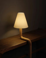 Modern Organic Bend Wood Table Lamp Minimalist Mid Century Bedside Desk Light