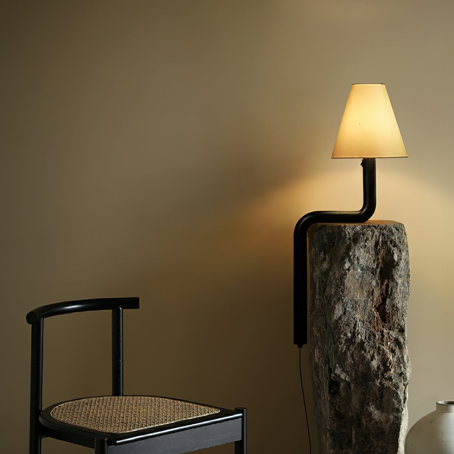 Modern Organic Bend Wood Table Lamp Minimalist Mid Century Bedside Desk Light