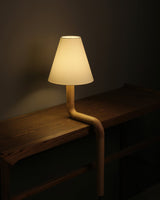 Modern Organic Bend Wood Table Lamp Minimalist Mid Century Bedside Desk Light