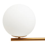 Modern Geometric Terrazzo Table Lamp with Spherical Glass Shade for Home Office