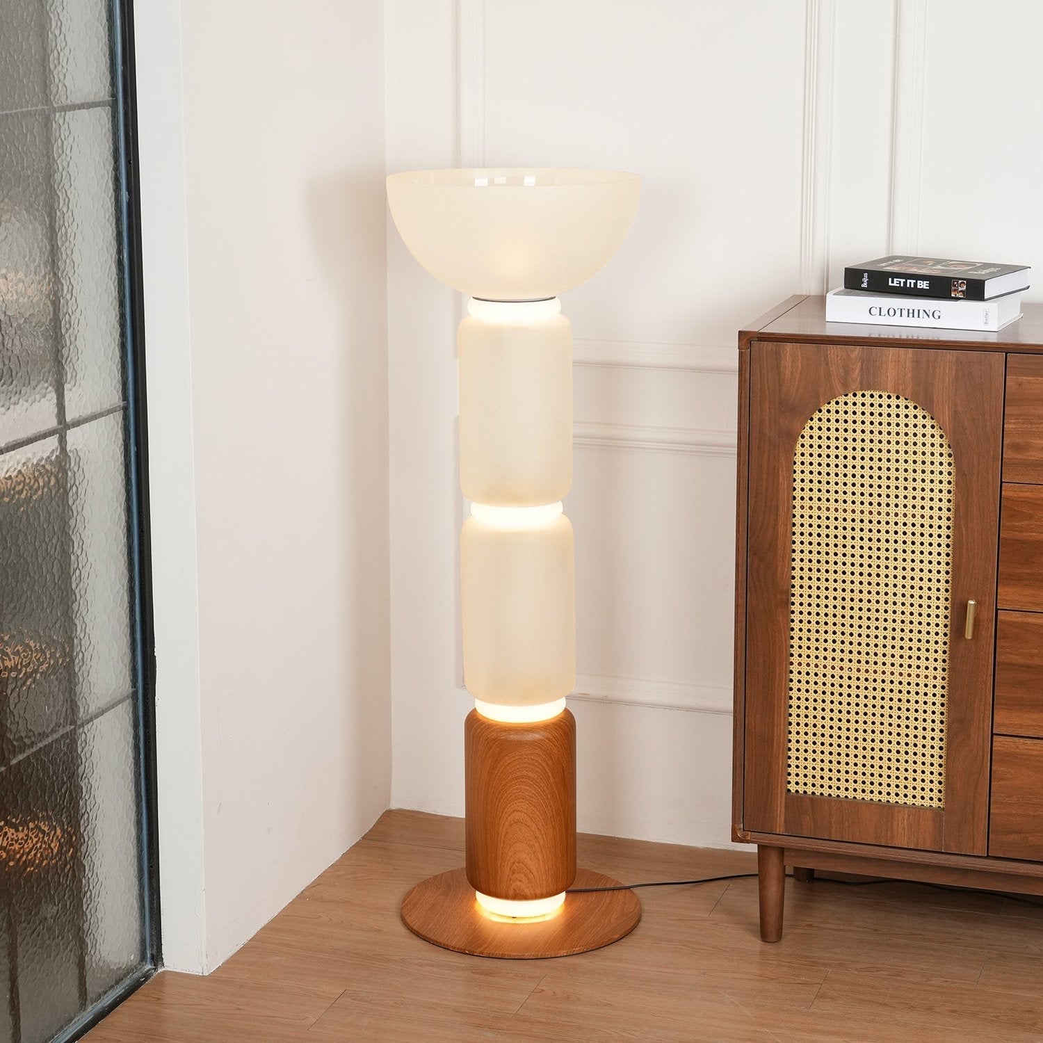 postmodern-art-deco-sculptural-glass-floor-lamp-with-wood-finish-and-integrated-led-lighting