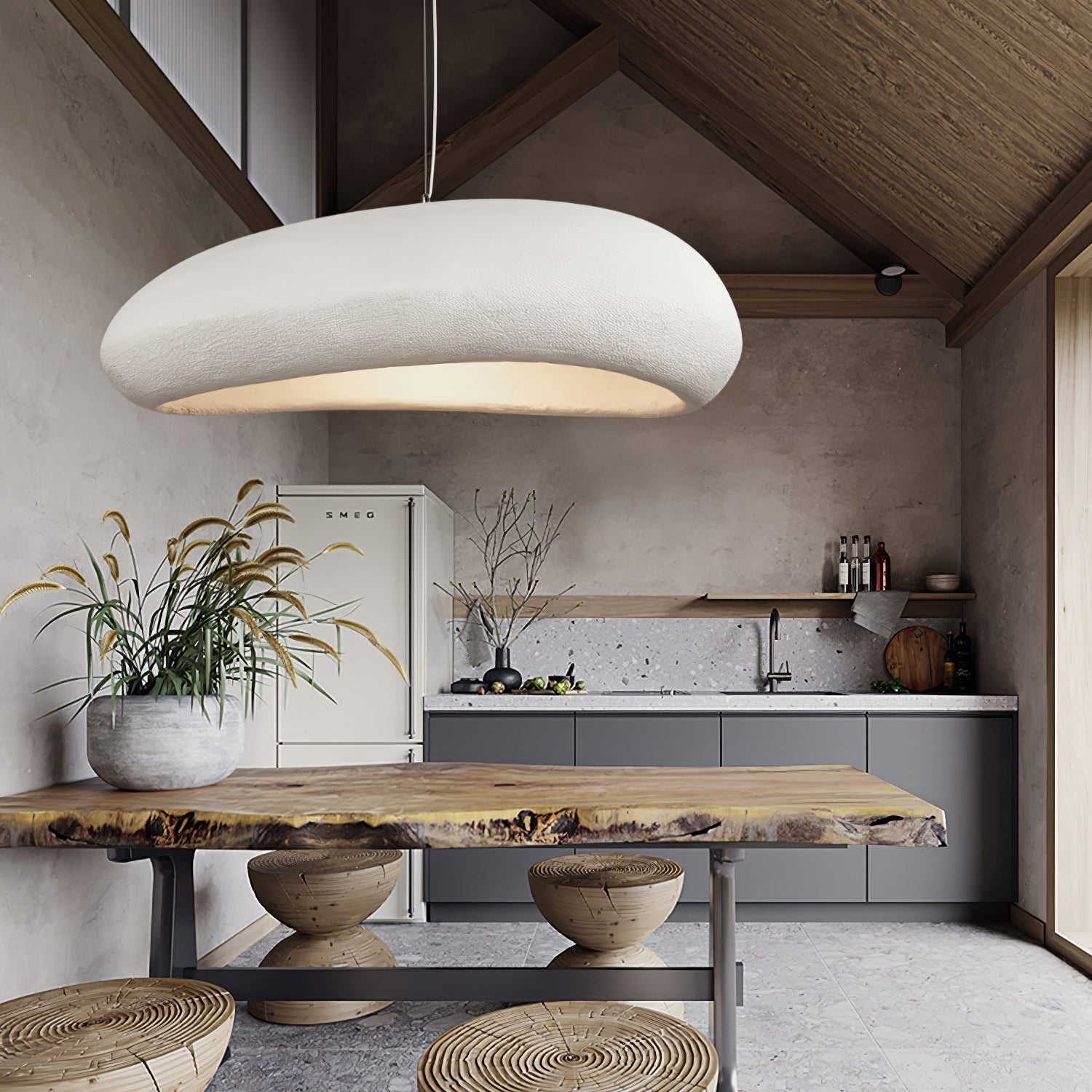 modern-beret-white-pendant-light-large-contemporary-led-hanging-ceiling-fixture