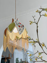 vintage-style-velvet-fringed-pendant-light-with-tassels-and-brass-details