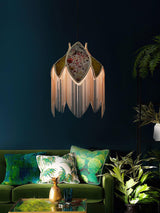 vintage-style-velvet-fringed-pendant-light-with-tassels-and-brass-details