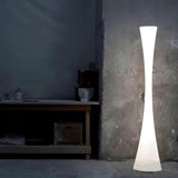 Modern Biconica Pol LED Standing Floor Lamp with Ambient Uplight in White Finish
