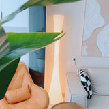 Modern Biconica Pol LED Standing Floor Lamp with Ambient Uplight in White Finish