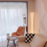 Modern Biconica Pol LED Standing Floor Lamp with Ambient Uplight in White Finish