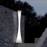 Modern Biconica Pol LED Standing Floor Lamp with Ambient Uplight in White Finish