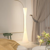 Modern Biconica Pol LED Standing Floor Lamp with Ambient Uplight in White Finish