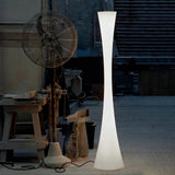 Modern Biconica Pol LED Standing Floor Lamp with Ambient Uplight in White Finish