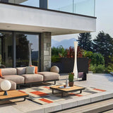 Modern Biconica Pol LED Standing Floor Lamp with Ambient Uplight in White Finish