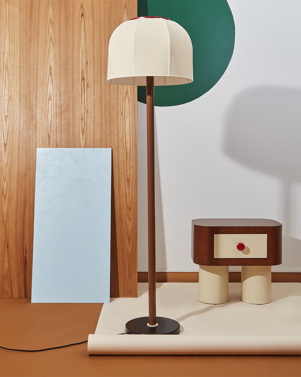 modern-big-bell-floor-lamp-with-large-fabric-shade-and-colorful-metal-base