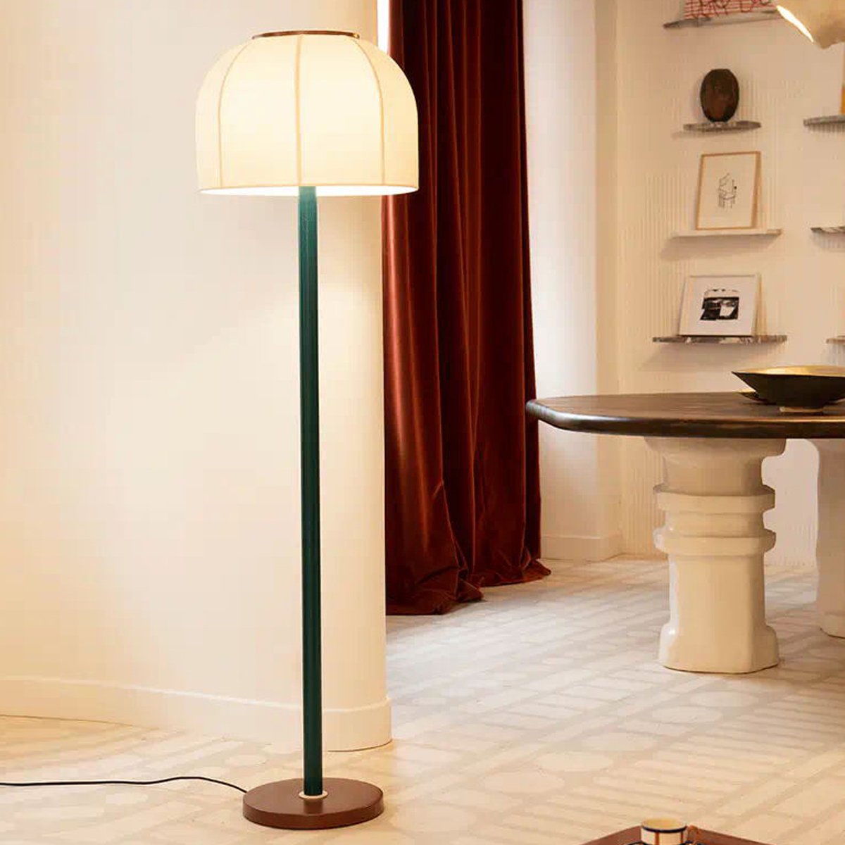 modern-big-bell-floor-lamp-with-large-fabric-shade-and-colorful-metal-base
