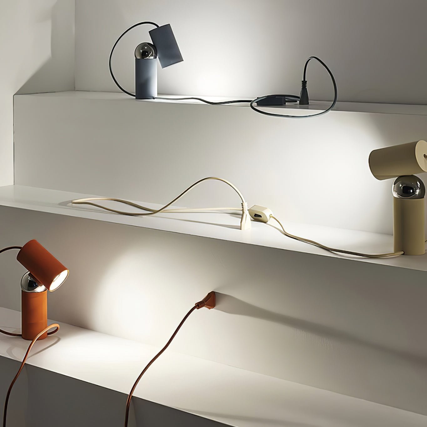 Modern Beam Task Table Lamp with Rotatable Magnetic Ball Joint for Office