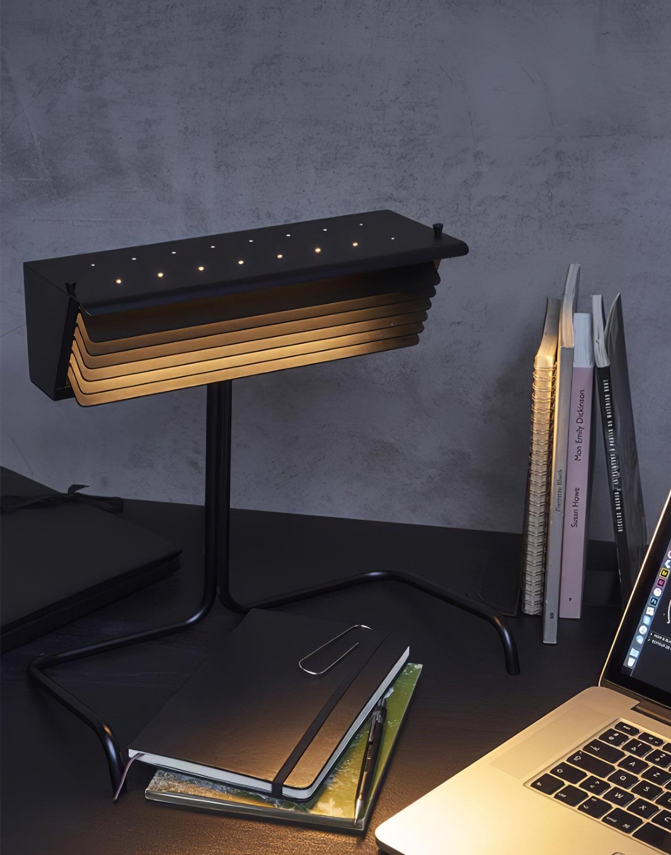 Modern Biny LED Desk Lamp Futuristic Geometric Table Light for Workspace and Bedroom