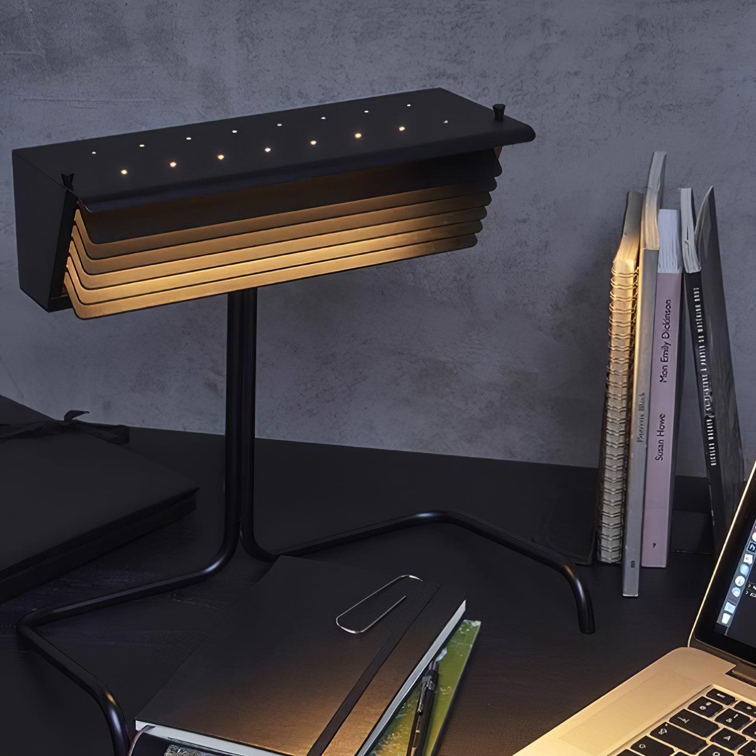 Modern Biny LED Desk Lamp Futuristic Geometric Table Light for Workspace and Bedroom