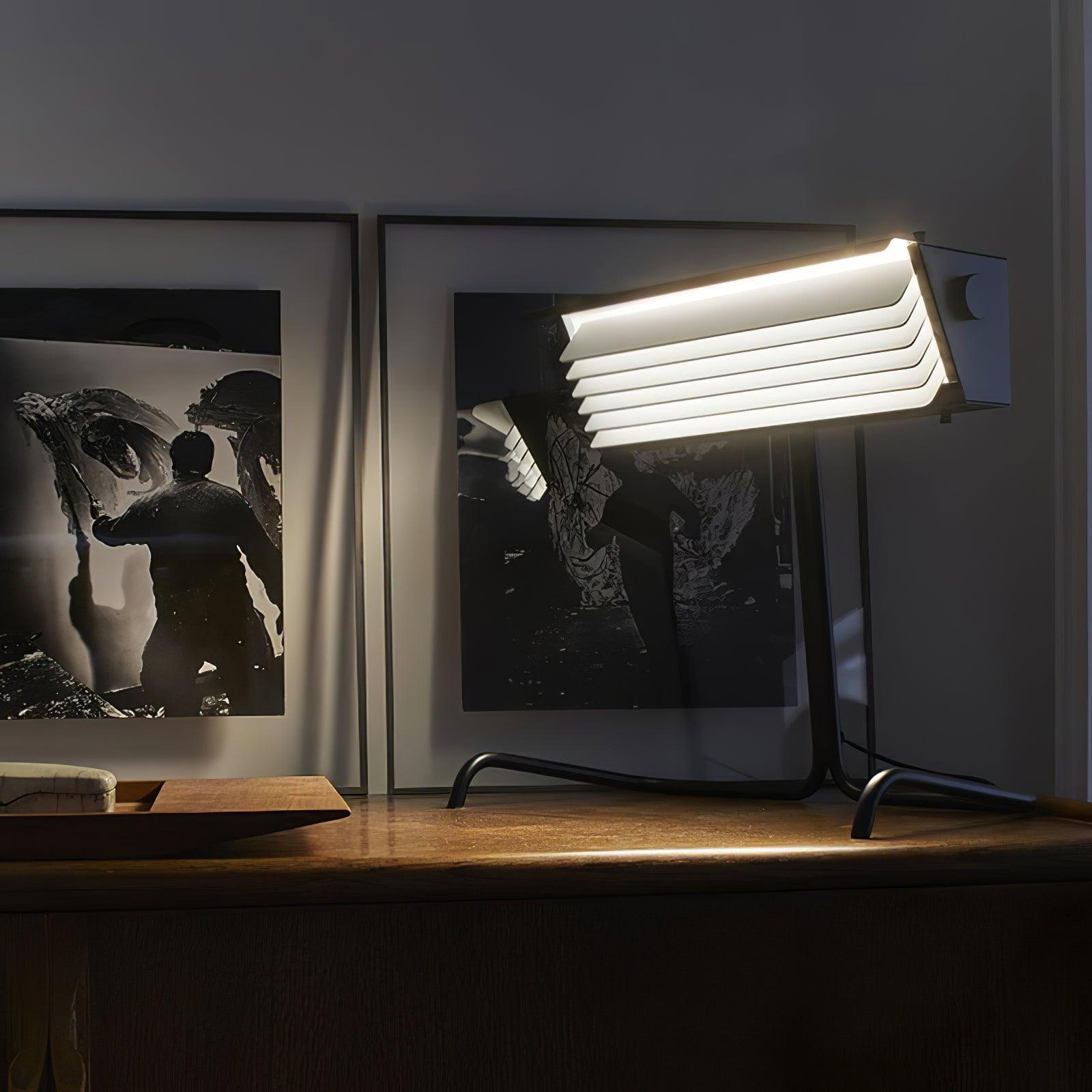 Modern Biny LED Desk Lamp Futuristic Geometric Table Light for Workspace and Bedroom