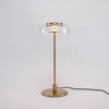 Modern Solara Brass and Glass LED Table Lamp for Living Room and Office