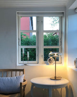 Modern Solara Brass and Glass LED Table Lamp for Living Room and Office