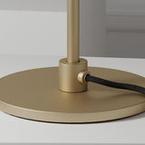 Modern Solara Brass and Glass LED Table Lamp for Living Room and Office