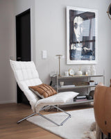 Modern Solara Brass and Glass LED Table Lamp for Living Room and Office