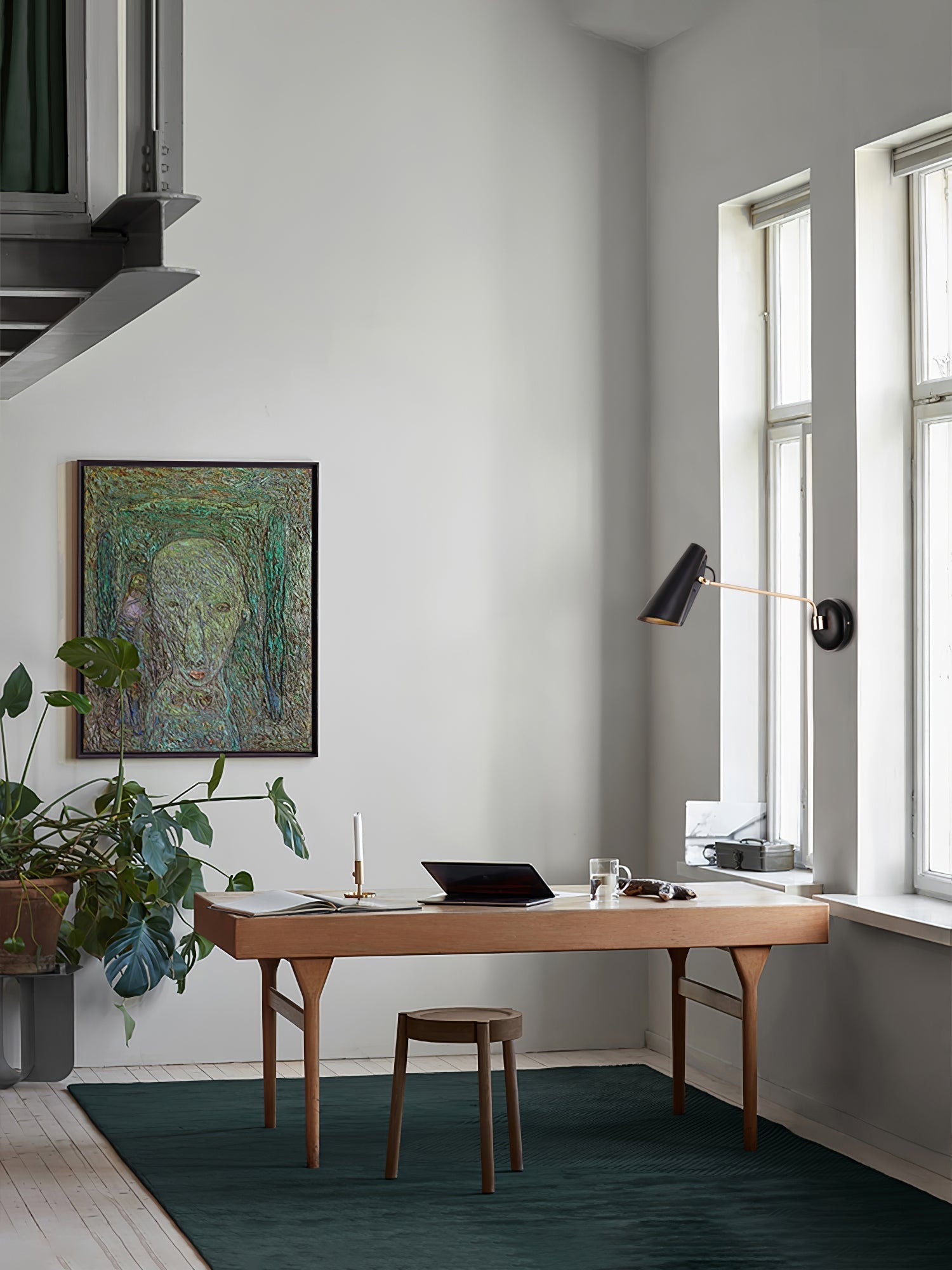 modern-birdy-style-minimalist-adjustable-swing-arm-wall-sconce-with-geometric-shade