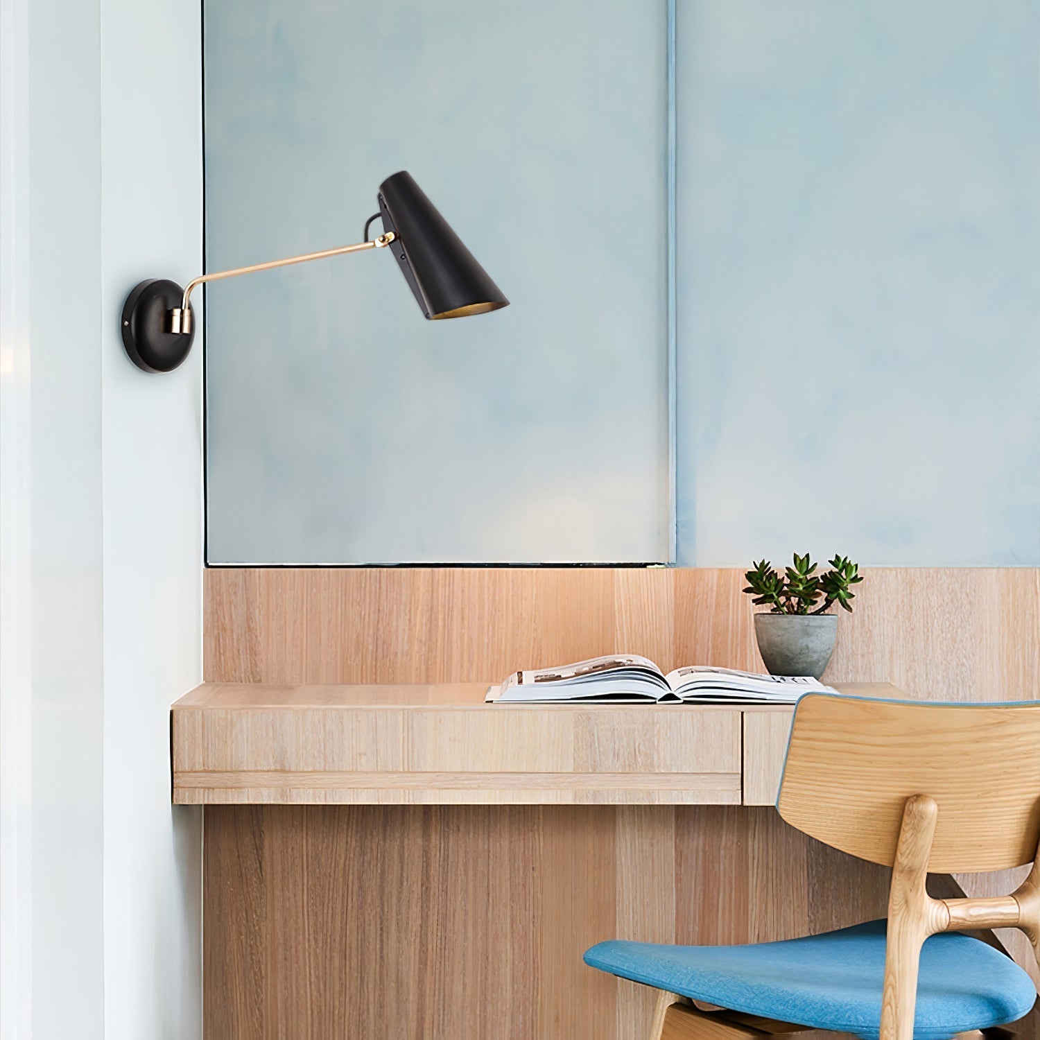 modern-birdy-style-minimalist-adjustable-swing-arm-wall-sconce-with-geometric-shade