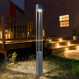Modern Geometric Outdoor LED Post Light Minimalist Landscape Garden Column Street Lamp IP65