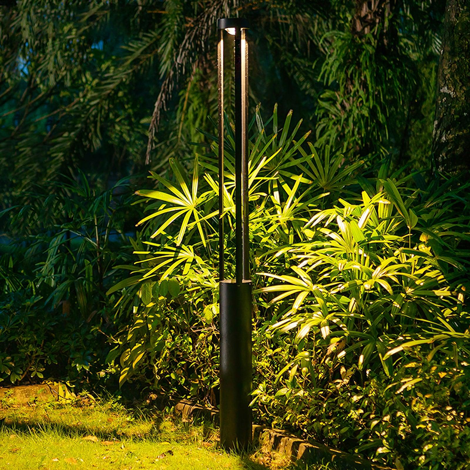 Modern Geometric Outdoor LED Post Light Minimalist Landscape Garden Column Street Lamp IP65