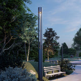 Modern Geometric Outdoor LED Post Light Minimalist Landscape Garden Column Street Lamp IP65